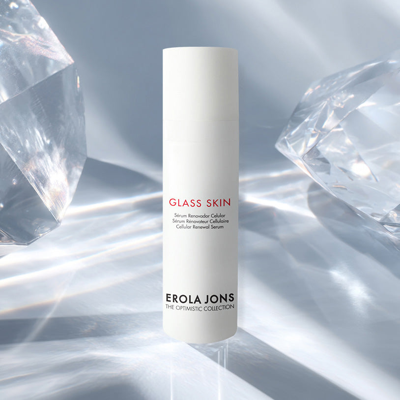 Sérum facial Glass Skin de Erola Jons con niacinamida y ácido salicílico para controlar grasa, minimizar poros y mejorar textura