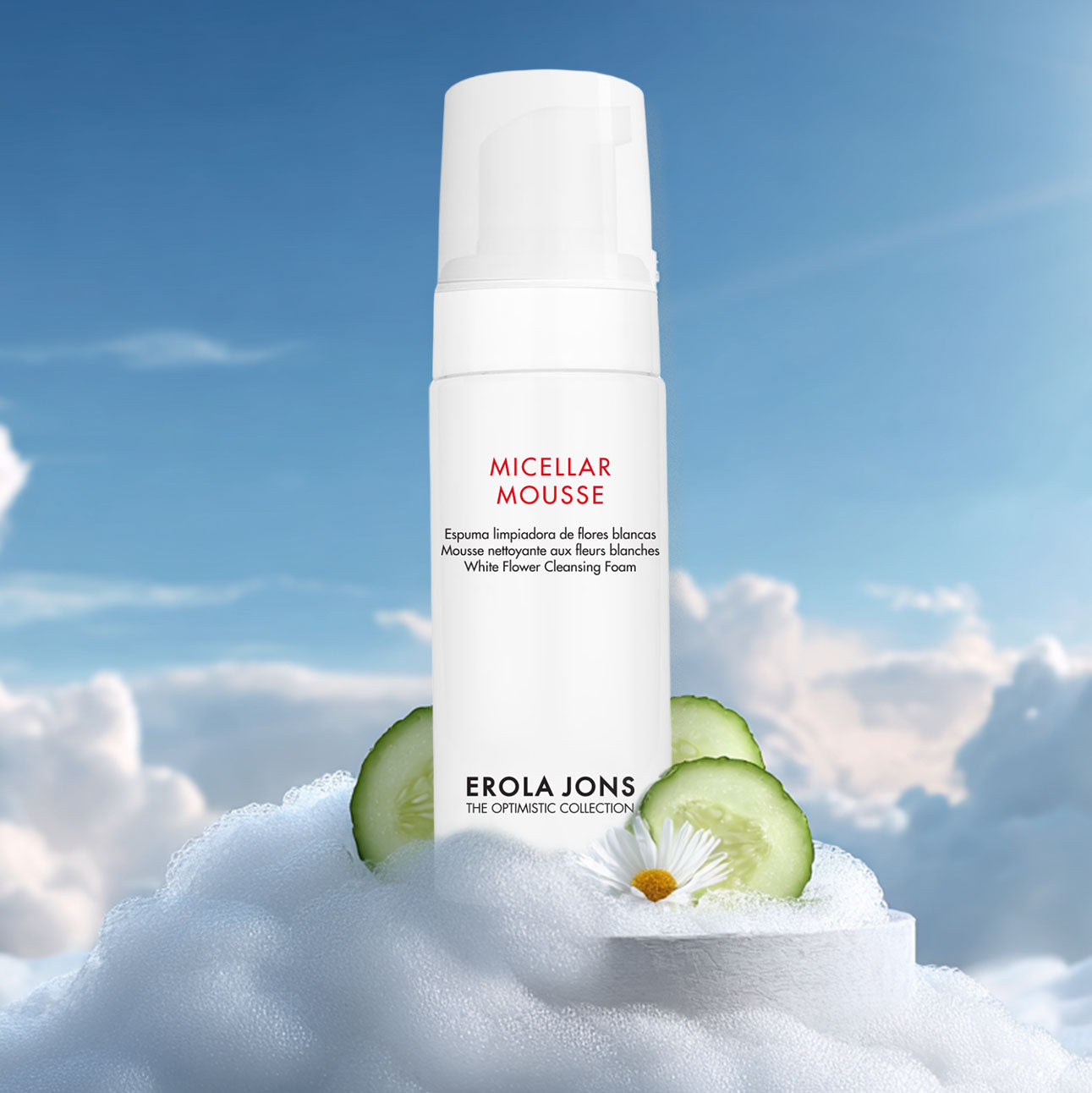 Micellar Mousse facial con extracto de pepino y limpieza suave de Erola Jons