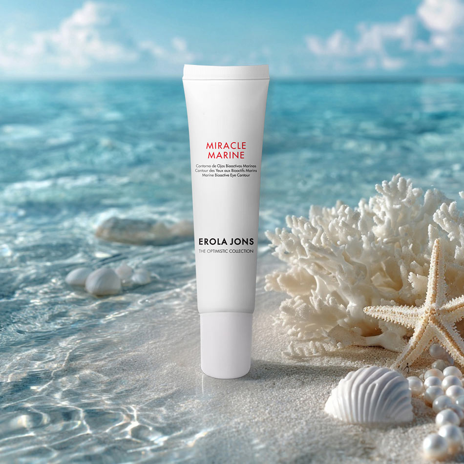 Contorno de ojos Miracle Marine de Erola Jons con colágeno y péptidos para reducir arrugas, bolsas y ojeras