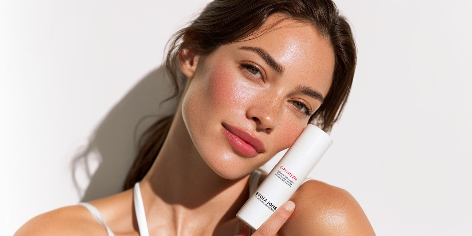 Crema facial ligera Optistee para skincare consciente de la marca Erola Jons